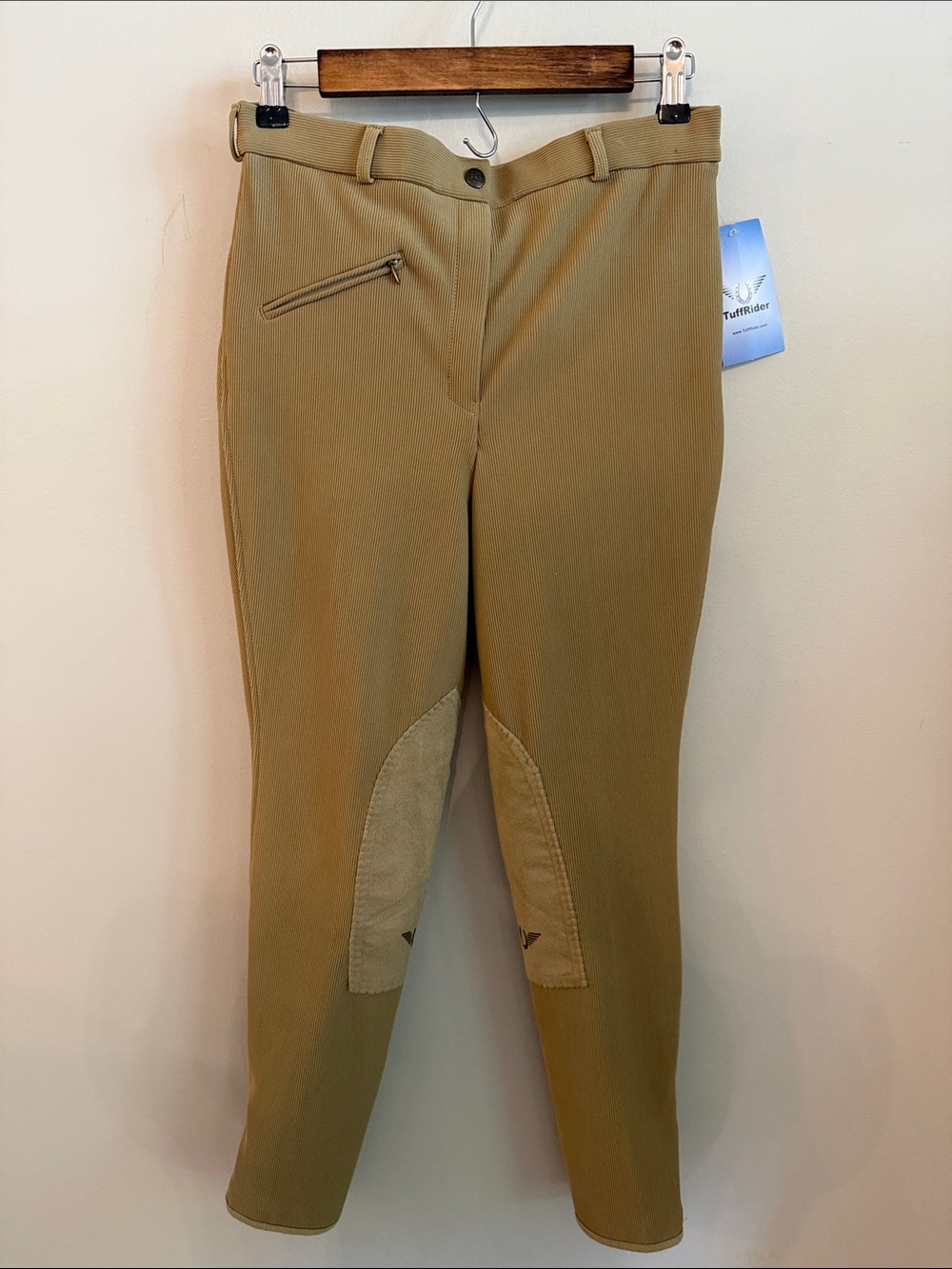 TuffRider Tan Riding Leggings with Knee Patches
